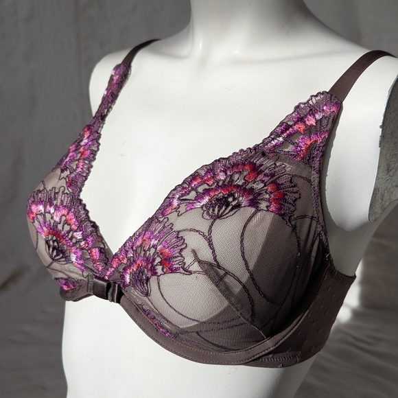 Wacoal Other - Wacoal Pink and Brown Floral Lace Bra